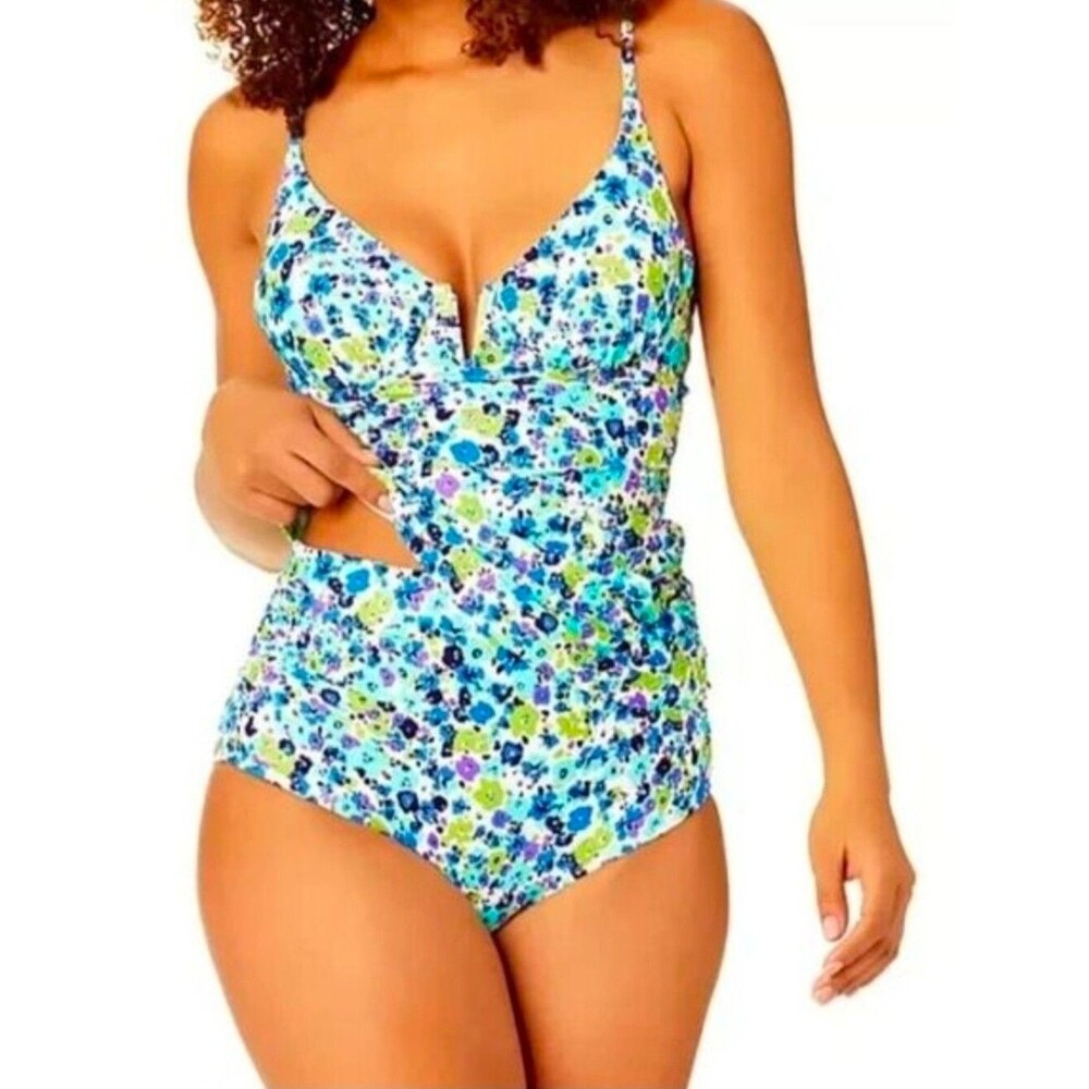 Anne Cole Underwire Tankini Top Size XL